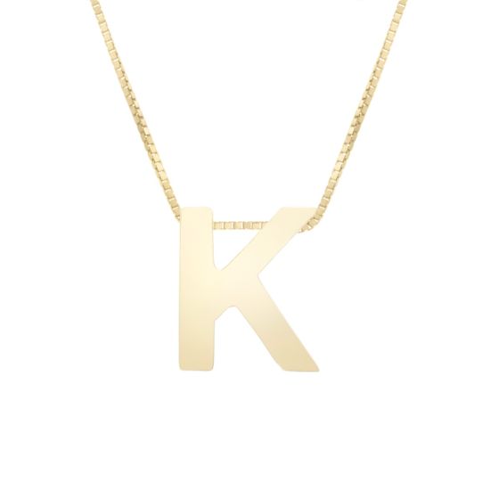 Block Letter Initial Necklace