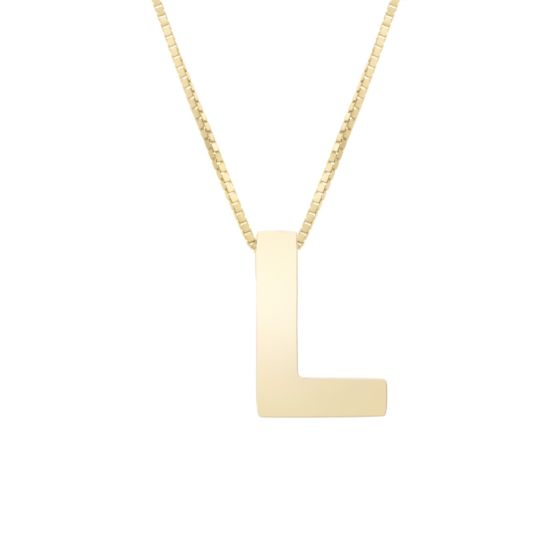 Block Letter Initial Necklace