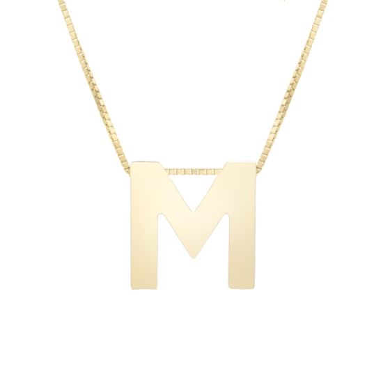 Block Letter Initial Necklace
