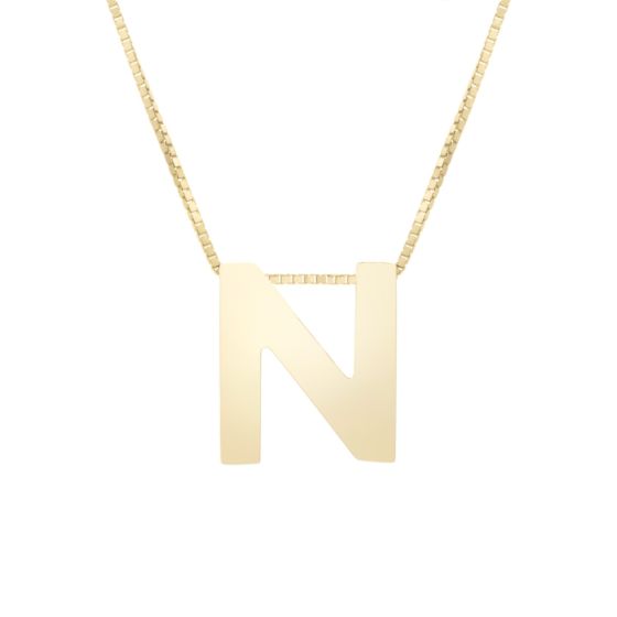 Block Letter Initial Necklace