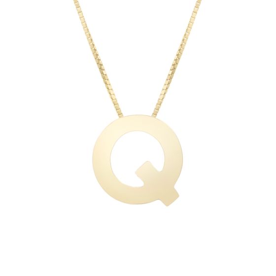 Block Letter Initial Necklace