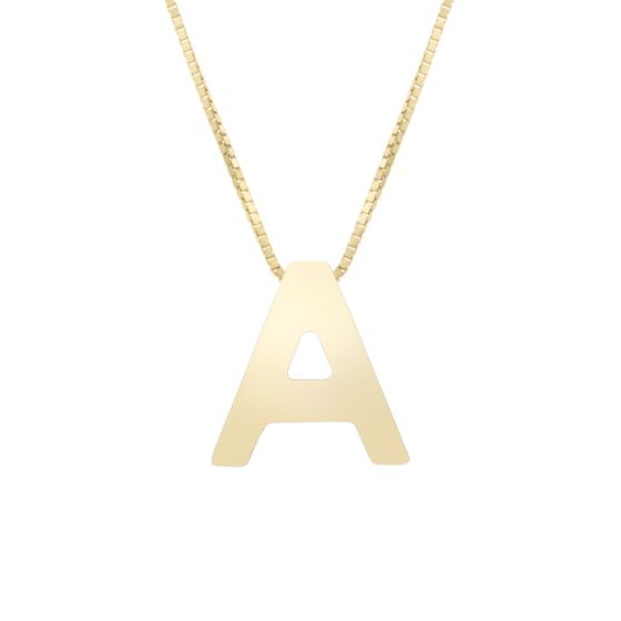 Block Letter Initial Necklace