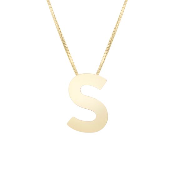 Block Letter Initial Necklace