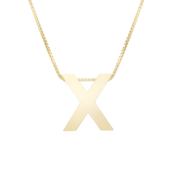 Block Letter Initial Necklace