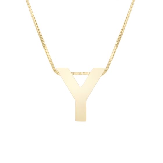 Block Letter Initial Necklace