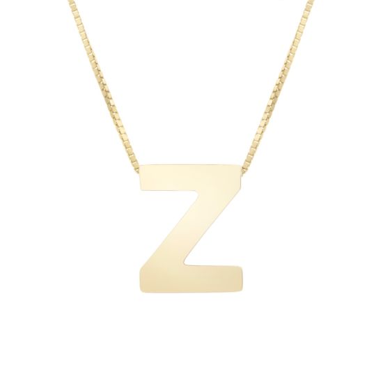 Block Letter Initial Necklace