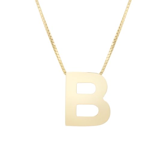 Block Letter Initial Necklace