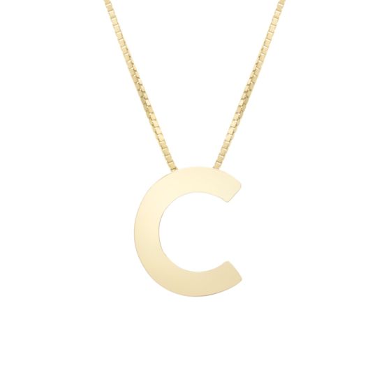 Block Letter Initial Necklace