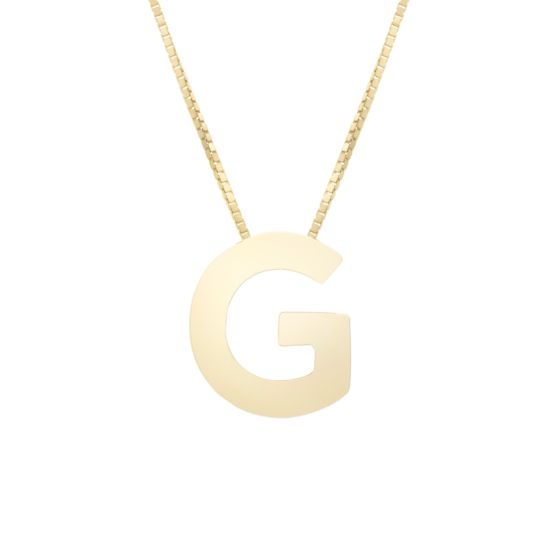 Block Letter Initial Necklace