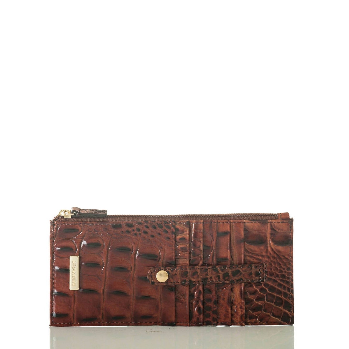 Brahmin Melbourne Collection Credit Card Wallet, Pecan