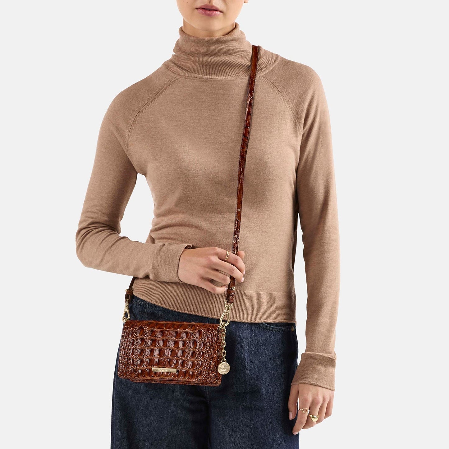 Brahmin Melbourne Collection Minuette Crossbody, Pecan