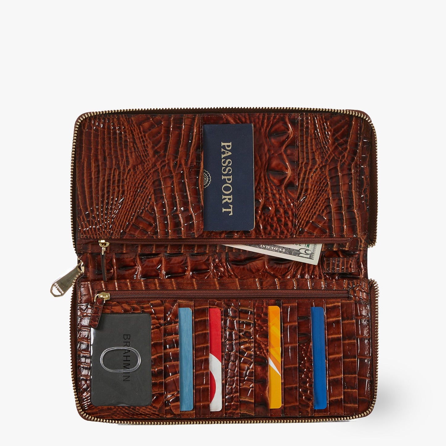 Brahmin Melbourne Collection Skyler Clutch Wallet, Pecan