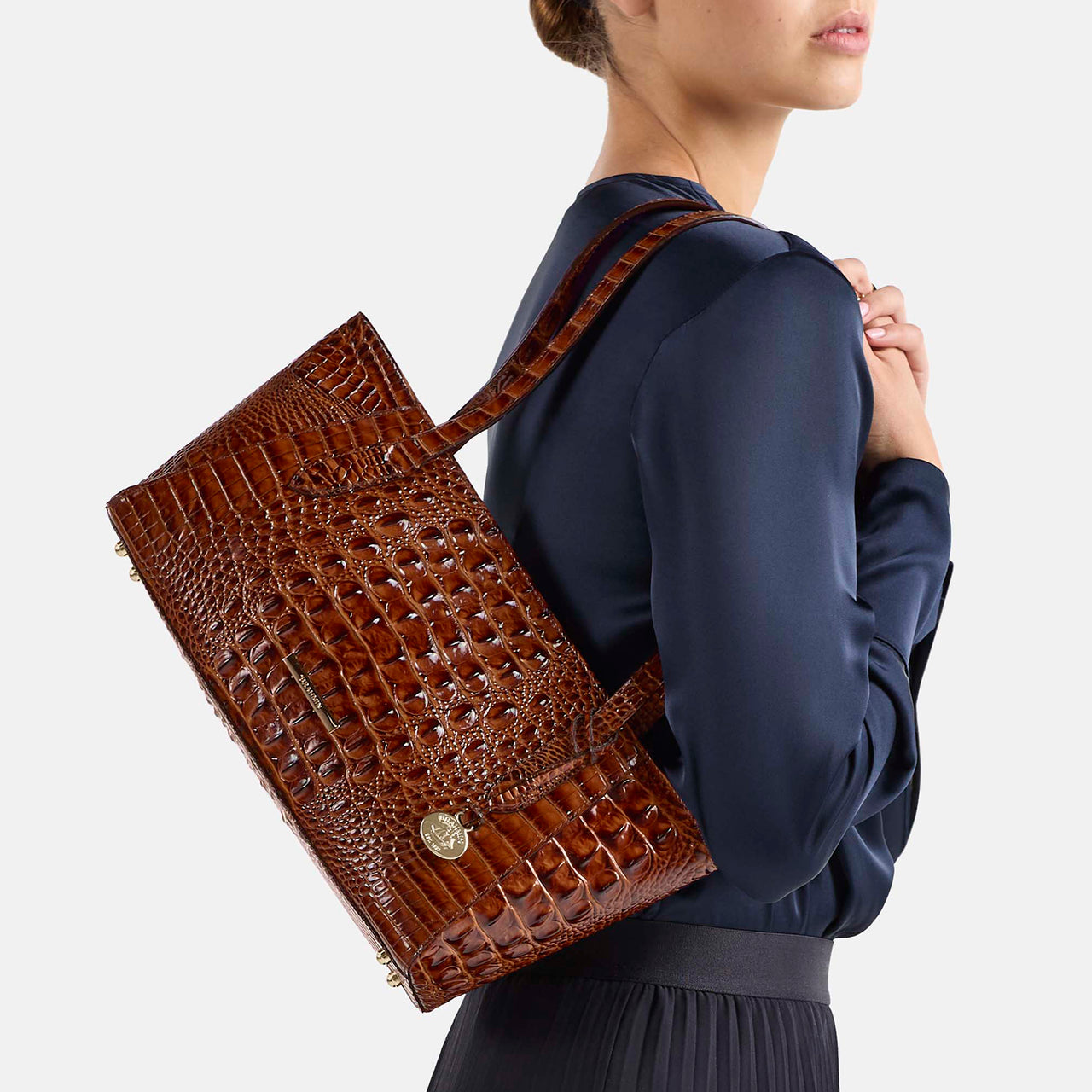 Brahmin Melbourne Collection Tonya Tote, Pecan