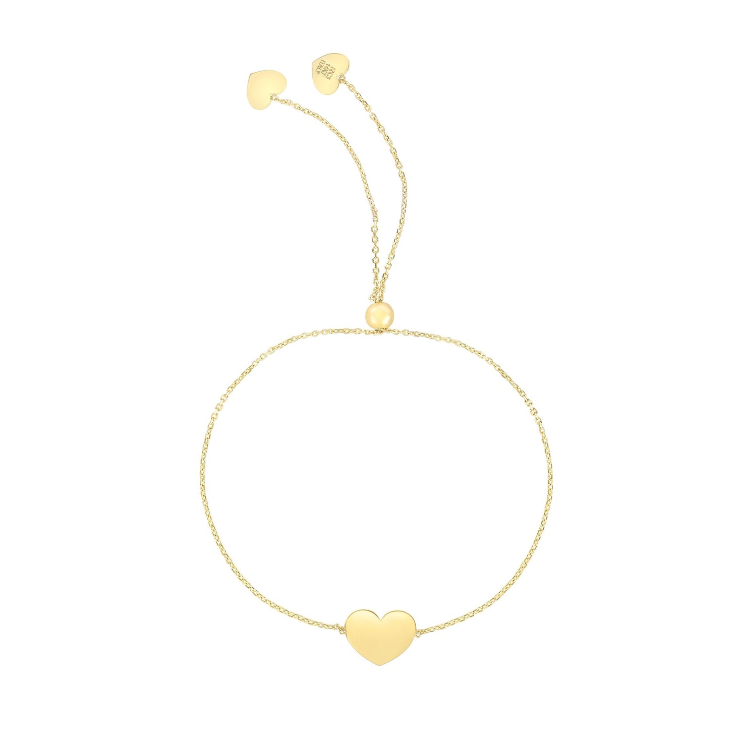 Heart Bracelet, Yellow, Rose or White