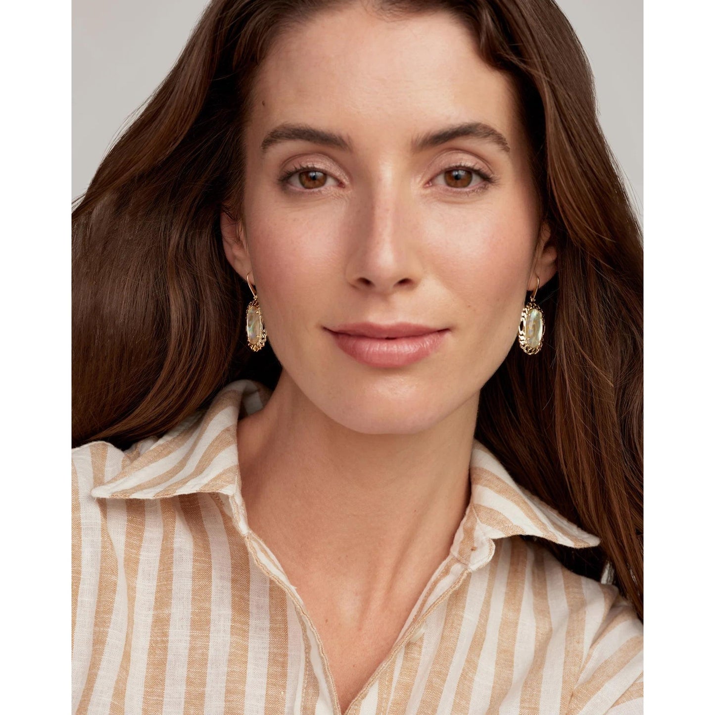 Kendra Scott Dani Figaro Frame Drop Earrings, Iridescent Abalone