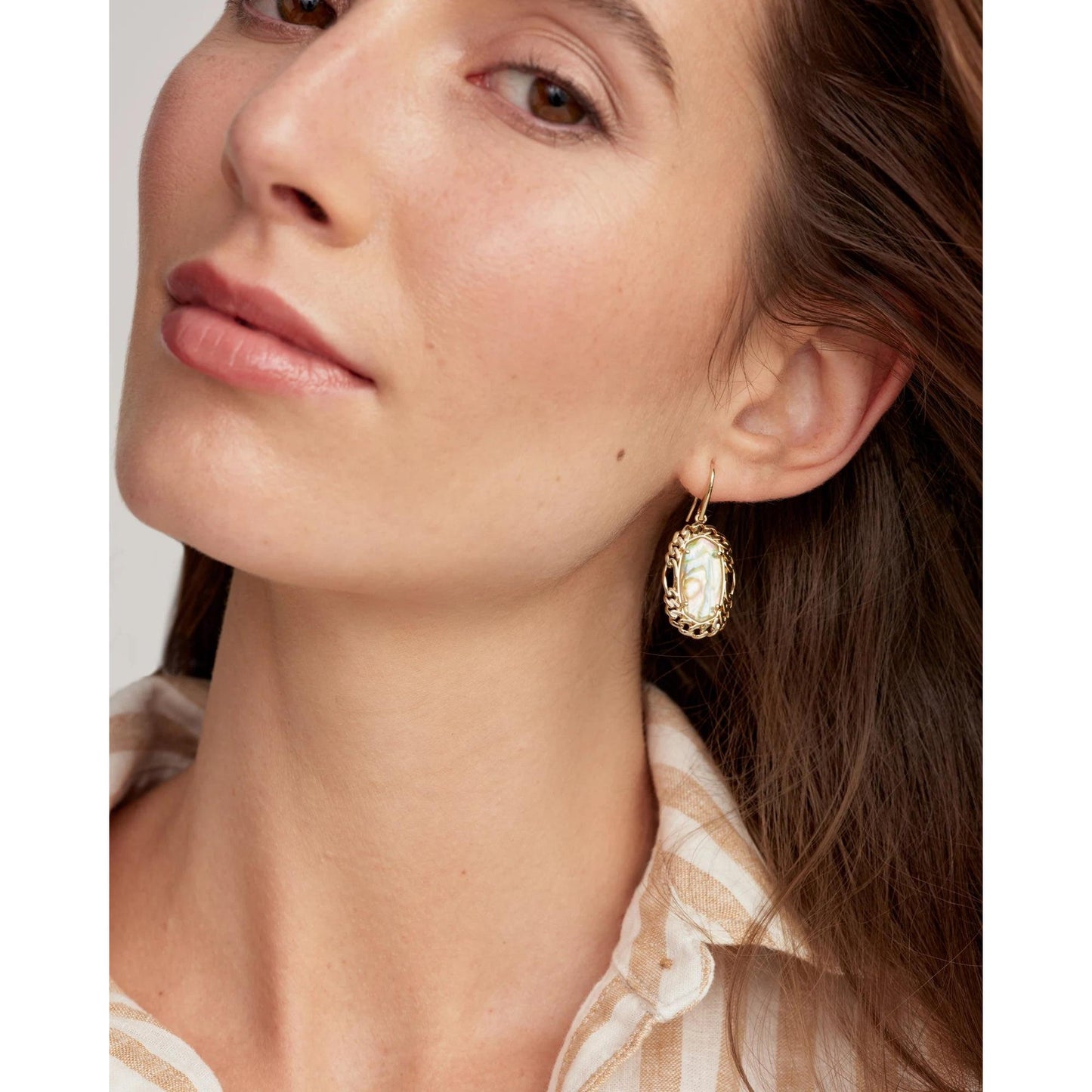 Kendra Scott Dani Figaro Frame Drop Earrings, Iridescent Abalone