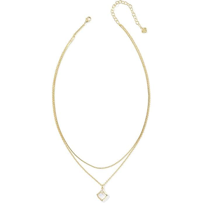 Kendra Scott Joelle Gold Multi Strand Necklace, Ivory Mother of Pearl