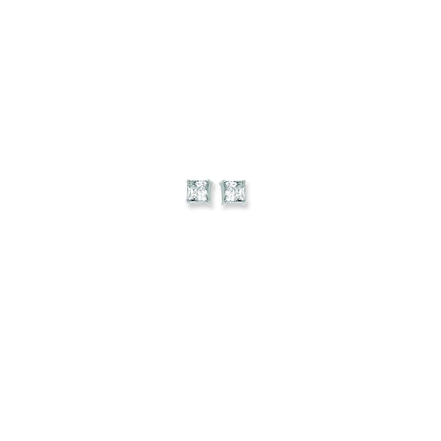 Princess Cut CZ Earrings