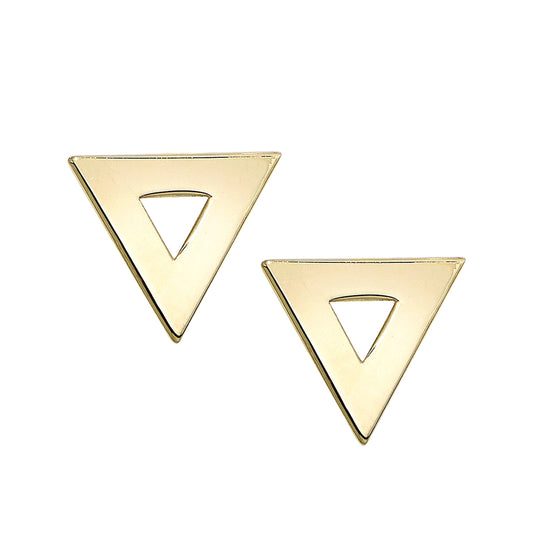 14K Triangle Earrings