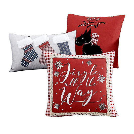 Cozy Cottage Holiday Pillow Set