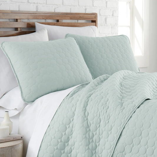 Circles Classic Quilt Set, Light Green