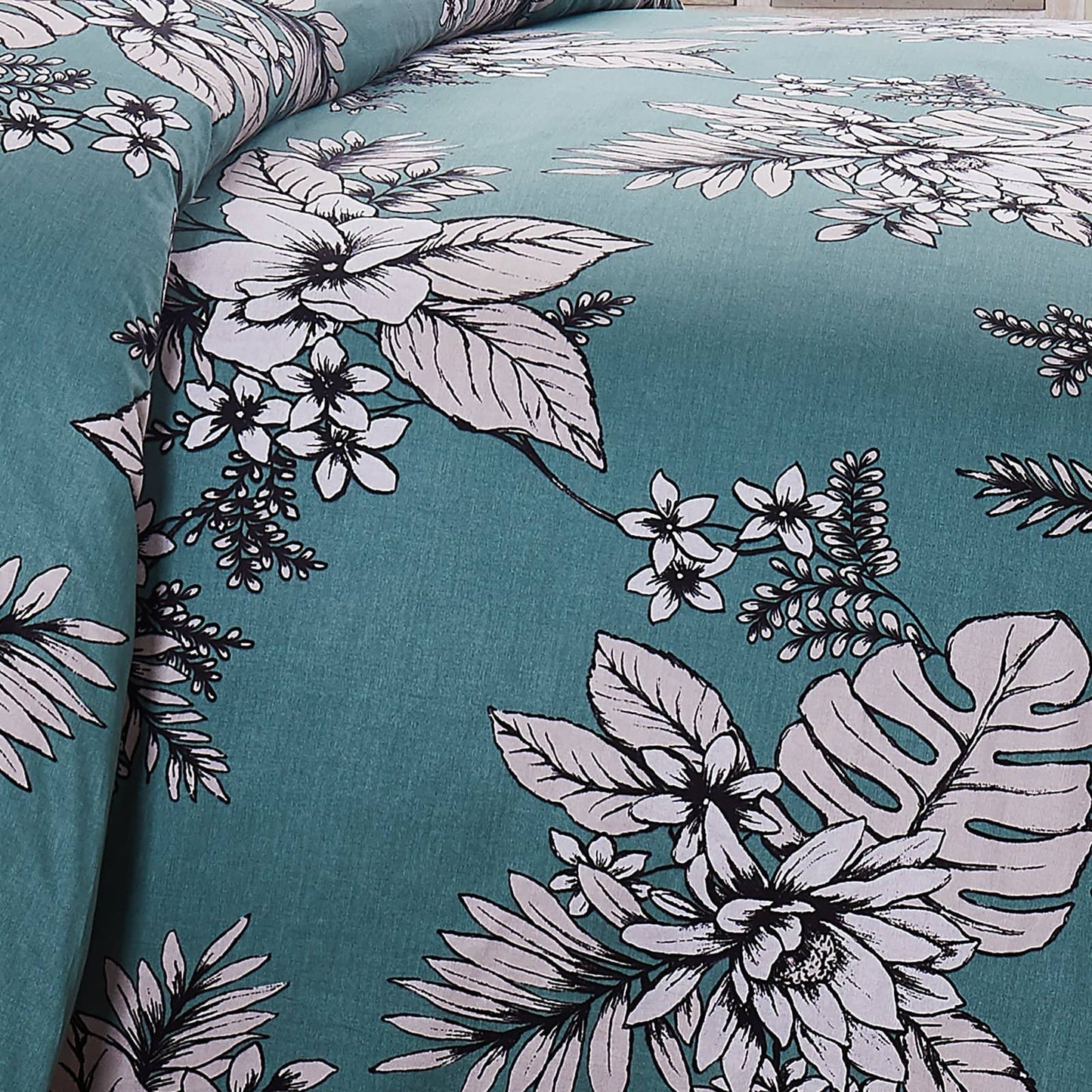 Flourish Duvet Cover Set, Teal