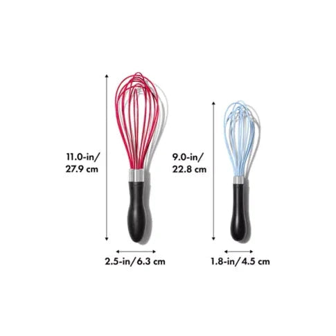 OXO Good Grips 2 Piece Silicone Whisk Set