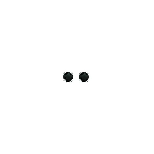Black CZ Earrings, White