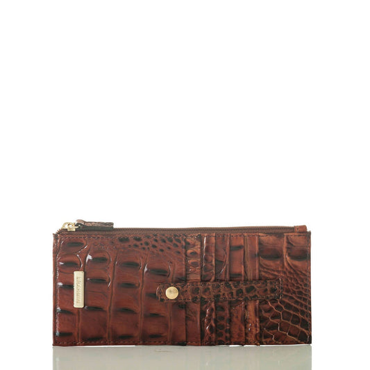 Brahmin Melbourne Collection Credit Card Wallet, Pecan