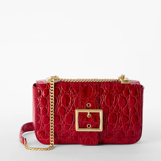 Bolso bandolera Rosa de la colección Brahmin Melbourne, rosa suave
