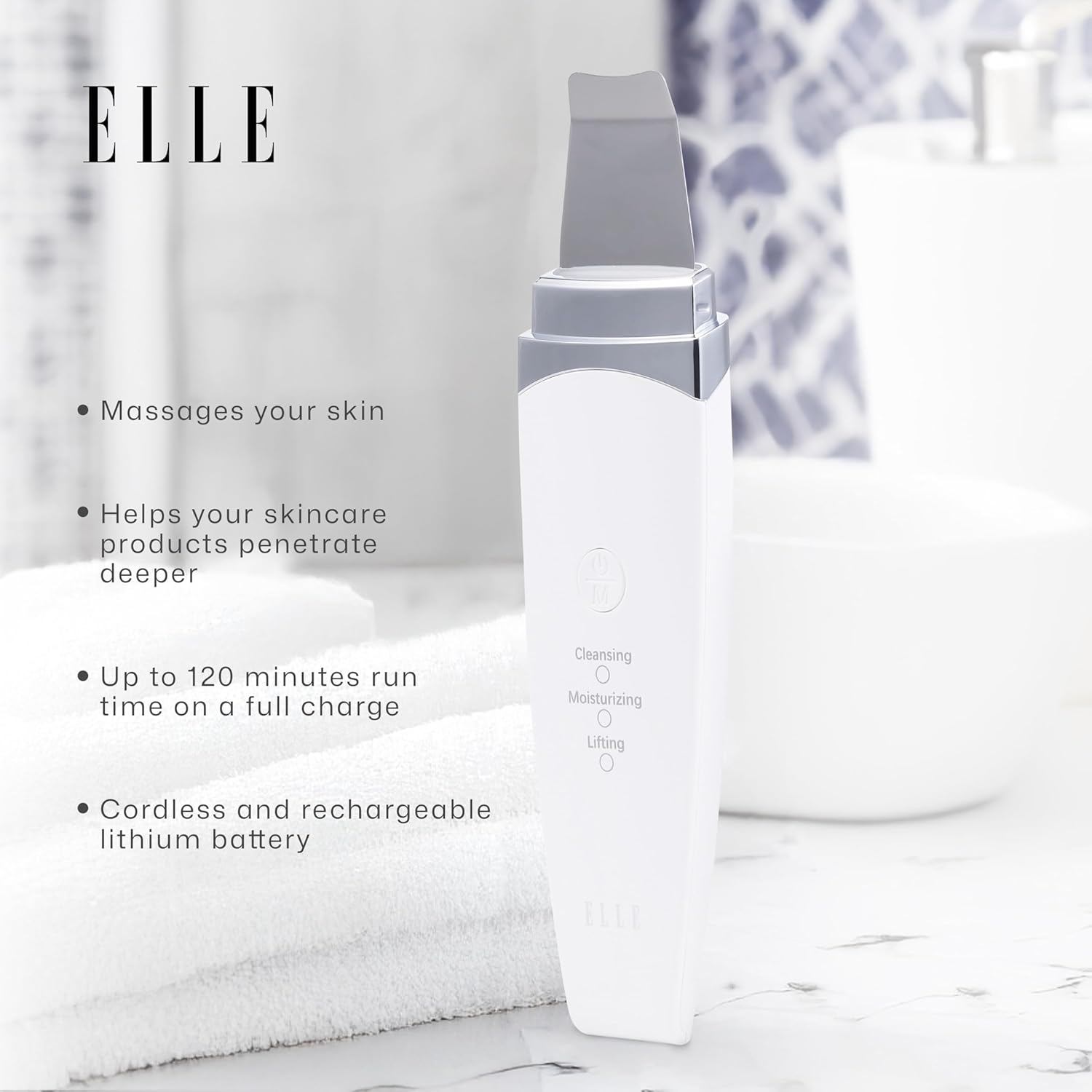 ELLE Ultrasonic Exfoliating Skin Spatula