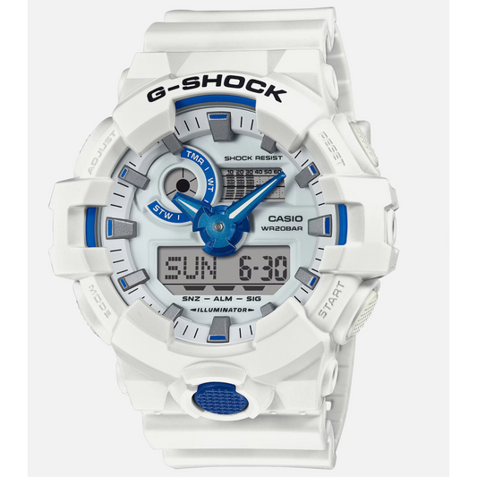 G-Shock - Analog-Digital White and Blue