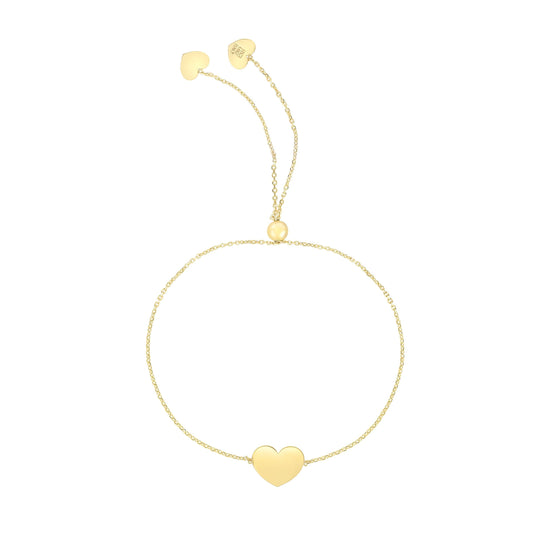 Heart Bracelet 14K Yellow Gold