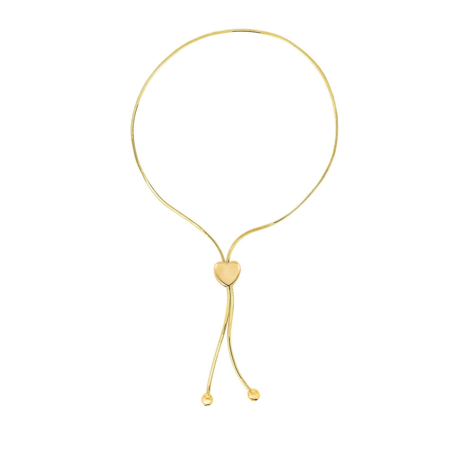 Heart Slide Bracelet 14K Yellow Gold