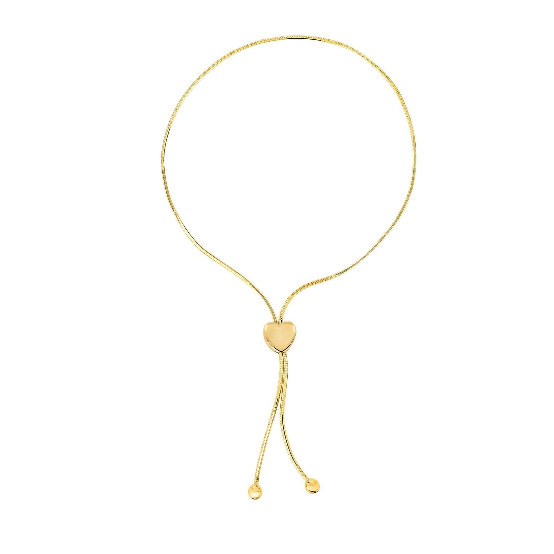 Heart Slide Bracelet 14K Yellow Gold