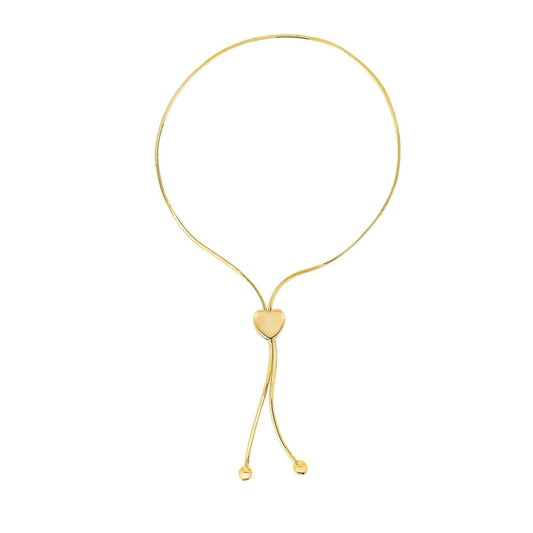 Heart Slide Bracelet 14K Yellow Gold