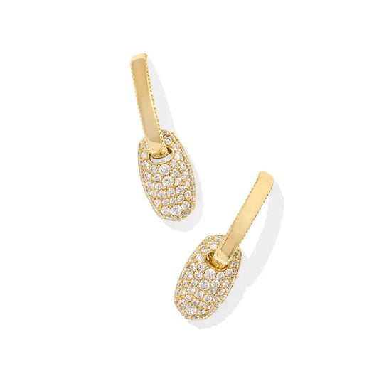 Kendra Scott Bailey Pave Huggie Earrings