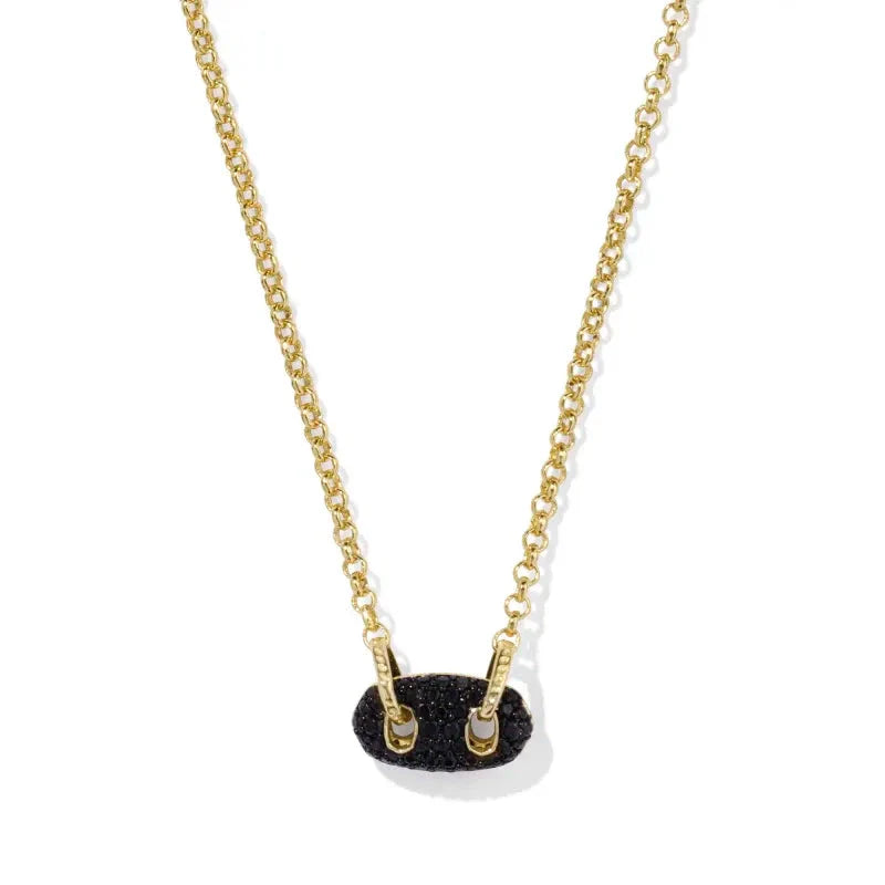 Kendra Scott Bailey Black Pave Pendant Necklace