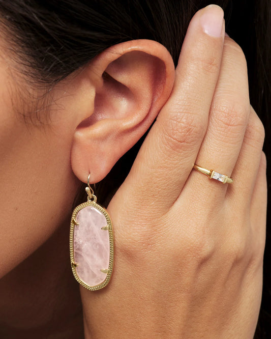 Kendra Scott Elle Earrings, Rose Quartz