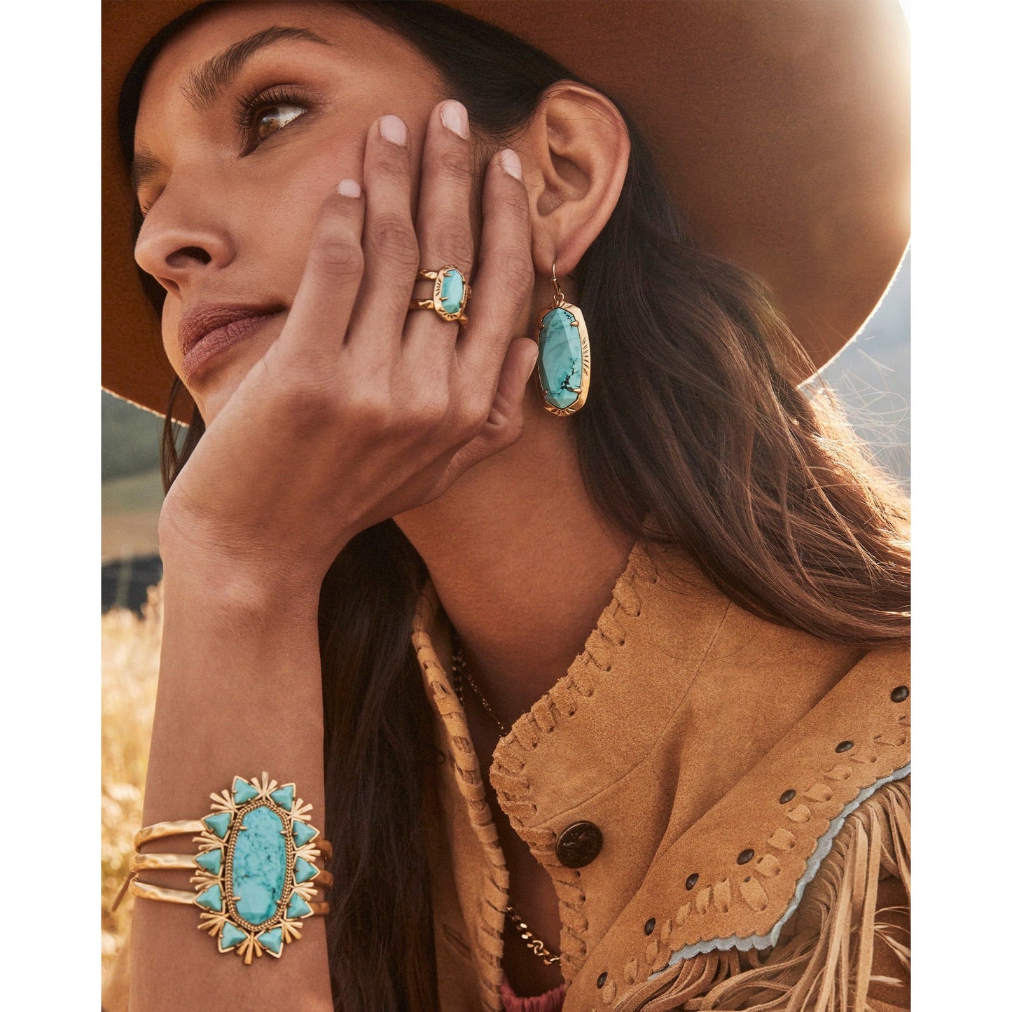 Kendra Scott Elle Vintage Earrings, Turquoise