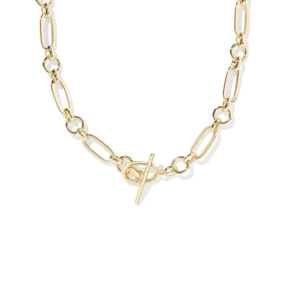 Kendra Scott Sylvia Gold Metal Link and Chain Necklace