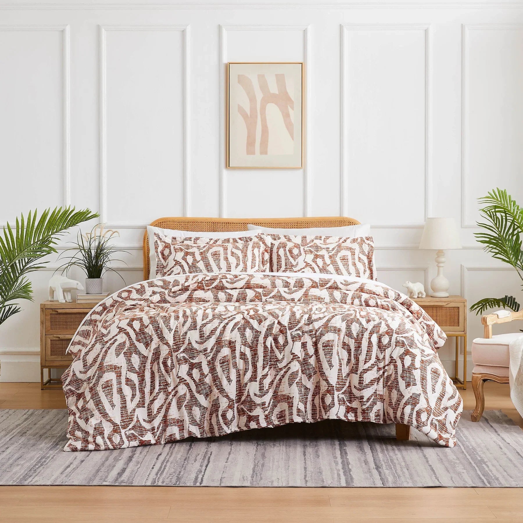 Luna Duvet Set, Rust