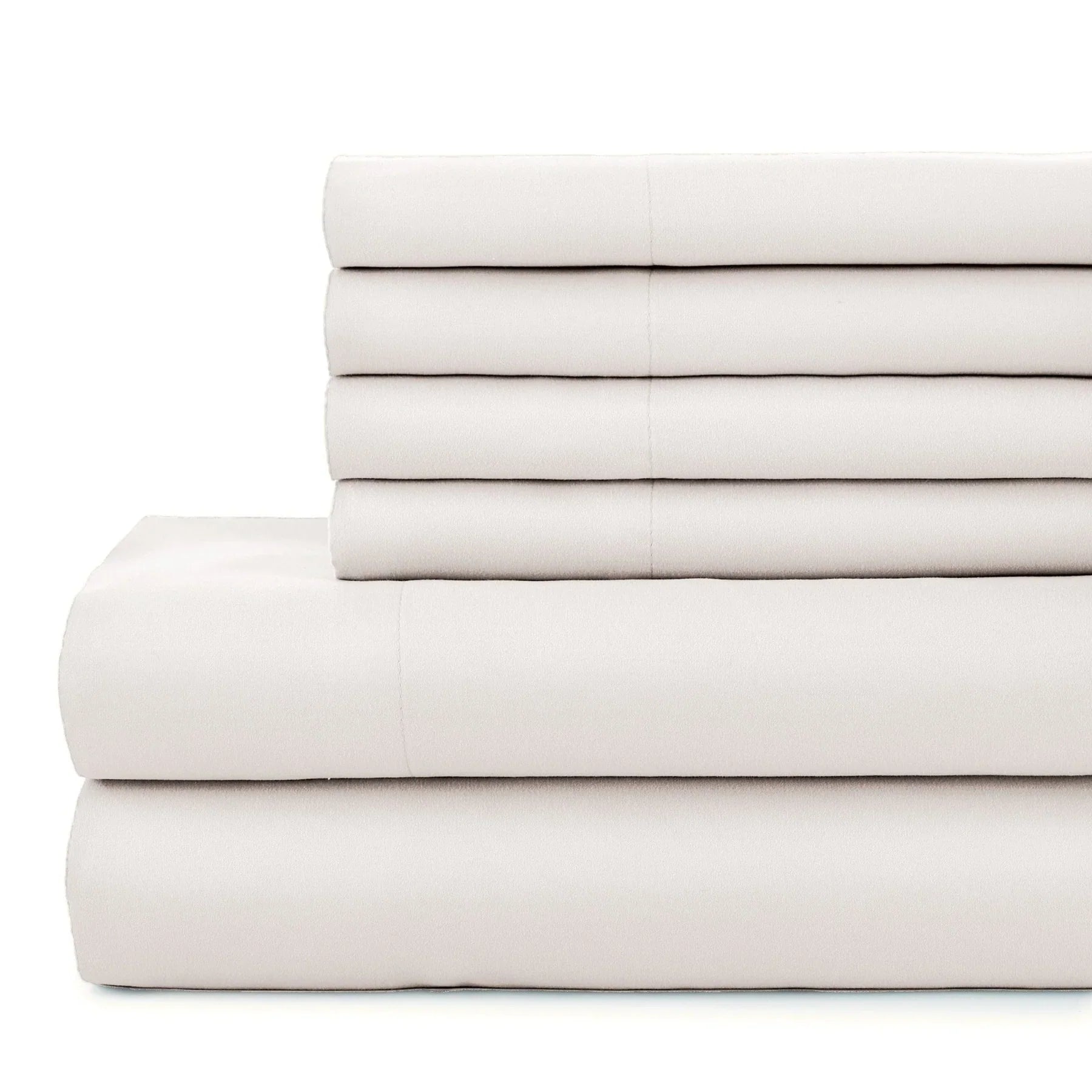 Luxe Microfiber 6 Piece Sheet Set, Bone