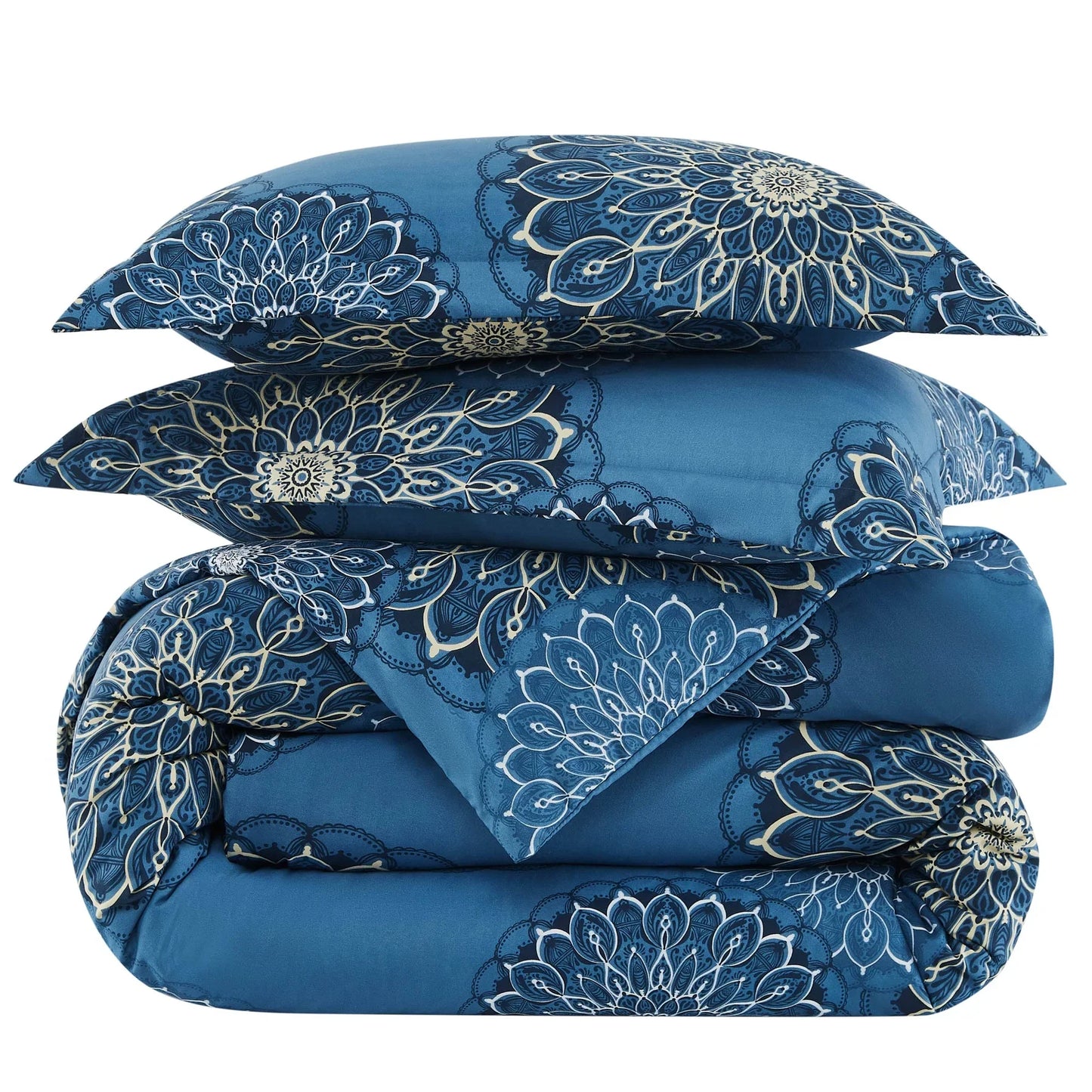 Dahlia Garden Comforter Set, Blue