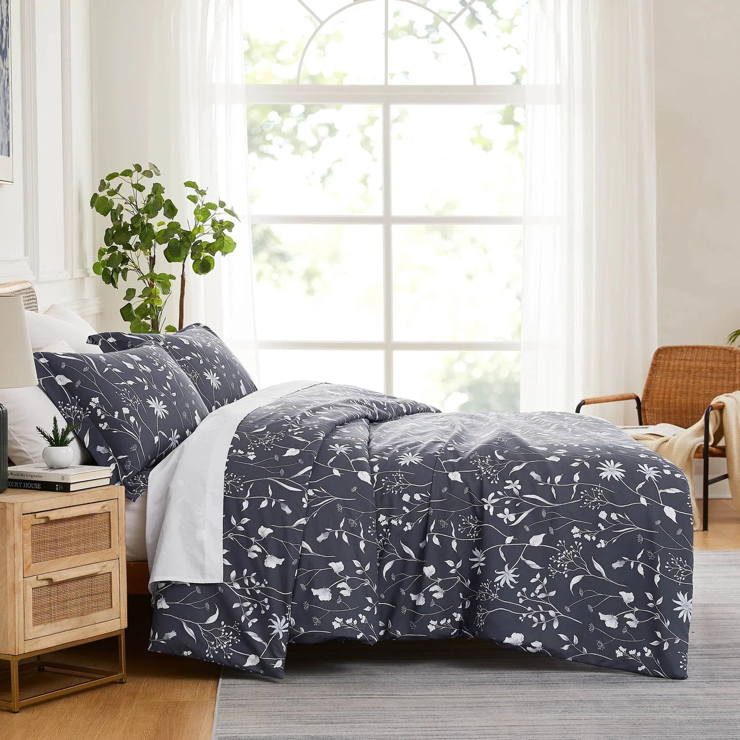 Secret Meadow Comforter Set, Blue