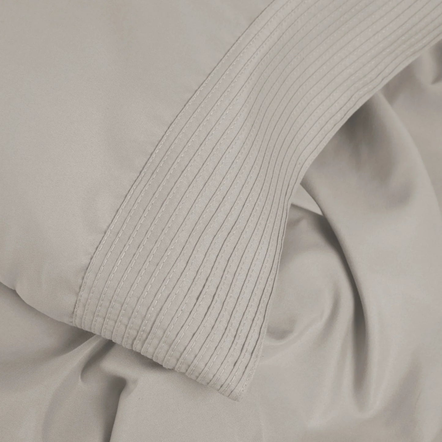 Pintuck Luxe Microfiber 4 Piece Sheet Set, Taupe