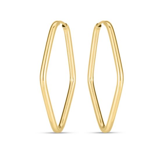 14K Endless Marquis Hoops