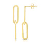 14K Two Link Paperclip Drop Earrings