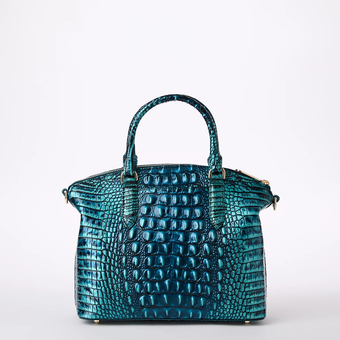 Brahmin Melbourne Collection Duxbury Satchel, Blue Patina