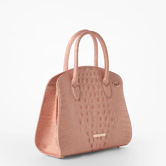 Brahmin Melbourne Collection Rosetta Satchel, Rose Gold